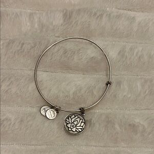 Alex and Ani Lotus Charm Bangle Bracelet
